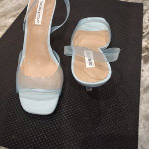 Women Blue Clear Heels